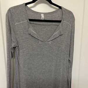 Womens soft long sleeve grey shirt